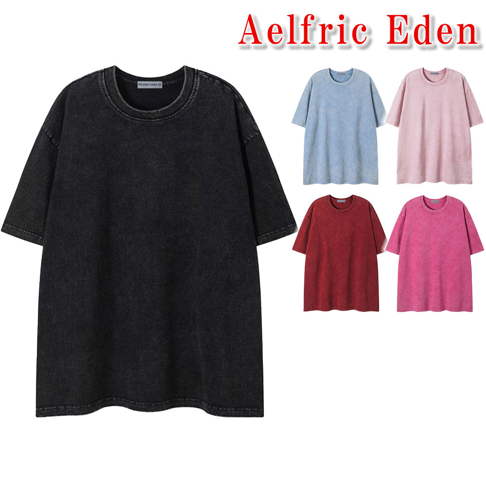 AelfricEden エルフリックエデン ベーシック ウォッシュ Tシャツ
