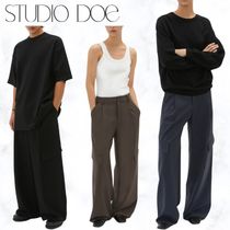 ★Studio Doe Linen Low Waist Trousers リネンパンツ/送料込 台湾発【STUDIO DOE】ドローストリングリネンコットンパンツ