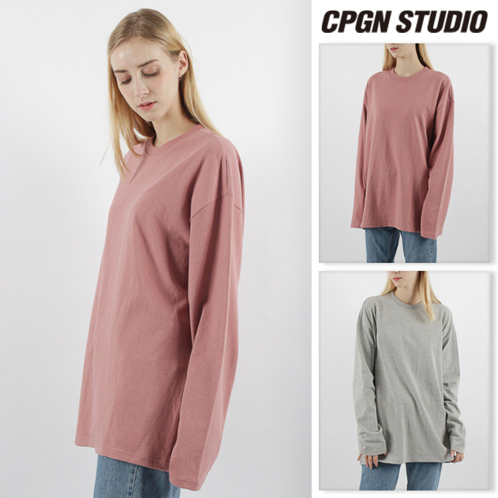 【CPGN STUDIO】Heavy Overfit Plain Long Sleeve Tee