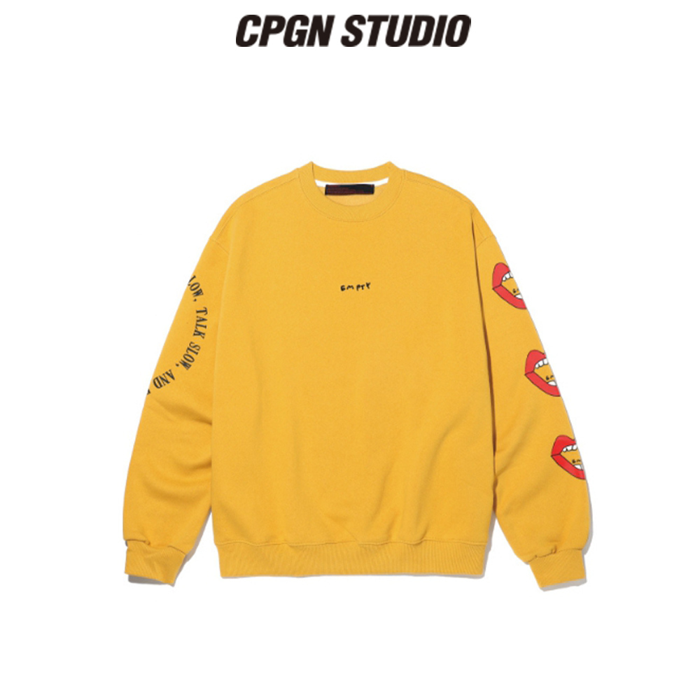 【CPGN STUDIO】Heavy Over Fit LIPS Lettering Brushed MTM
