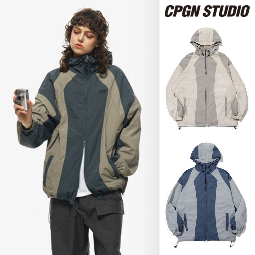 【CPGN STUDIO】24SS★ Neck slit hooded windbreaker
