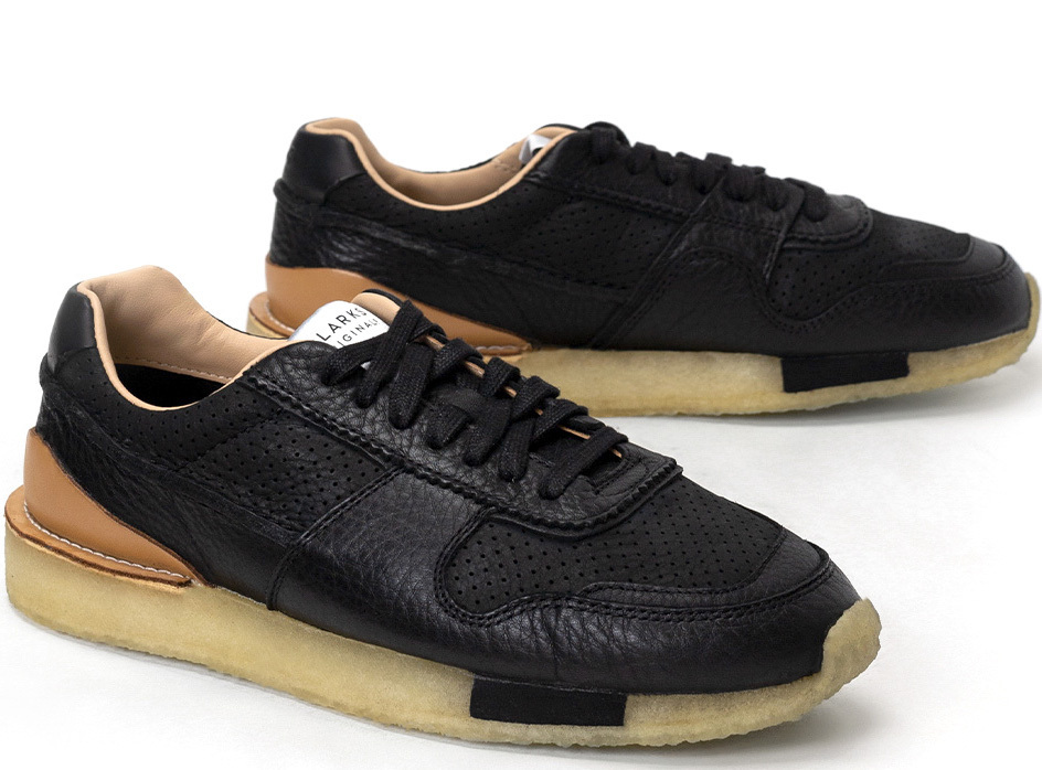 CLARKS テキスタイル 軽量 スニーカー ニット レザー