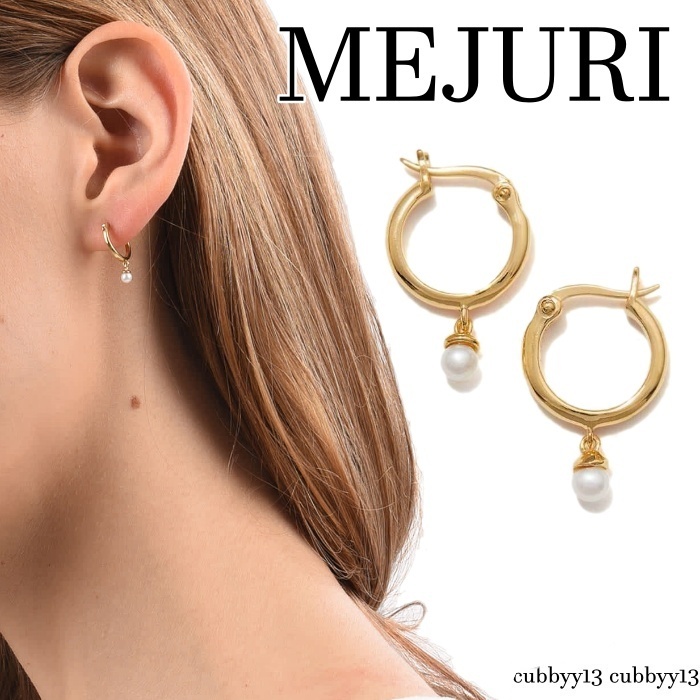 【オシャレ】MEJURI メジュリ Pearl Hoopsピアス