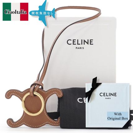 CELINE Keychains & Bag Charms Triomphe keyring charm in smooth calfskin