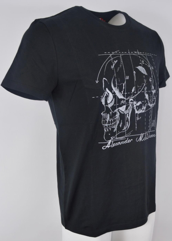 Alexander McQueen★素敵!Men's SKULL DIAGRAM Cotton T Shirt Alexander McQueen☆素敵!Men's SKULL DIAGRAM Cotton T Shirt
