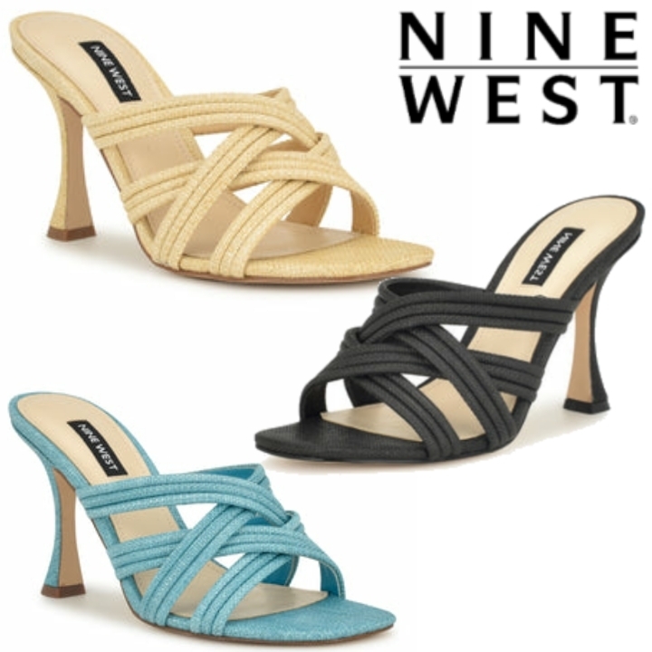 Nine West*編み込みクロスストラップ*きれい*ミュール/Tracee