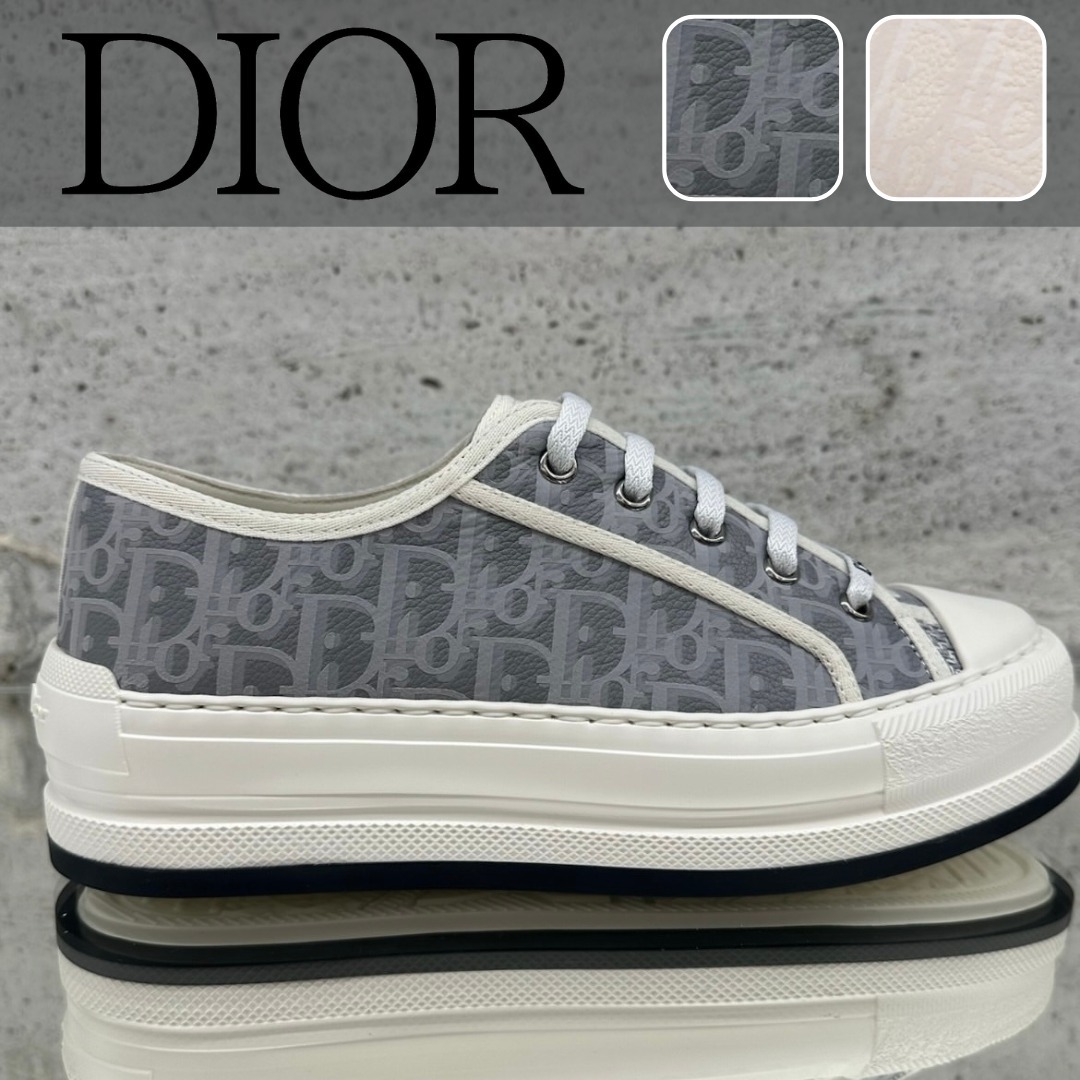 スニーカー Walk'n'Dior Platform Calfskin & Embroidery Cotton Sneaker
