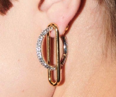 DEMARSON フープ サークル ピアス クリスタル 円 丸 ビジュー