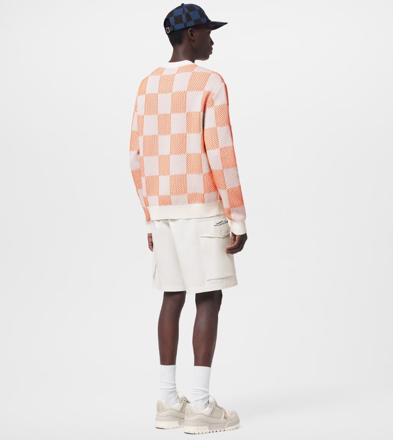 LouisVuitton 24SS《ダミエコットンプルオーバー》オレンジ 直営