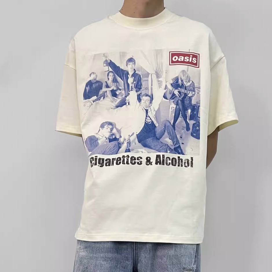 Tシャツ オアシス バンド ロック レトロ クール アメリカン 大人