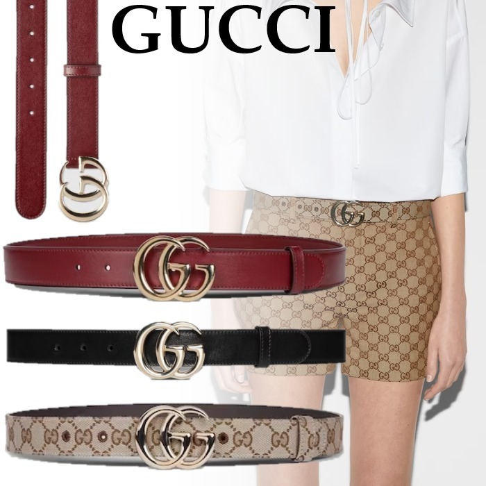 国内直営**GUCCI** グッチ ダブルG スリムベルト