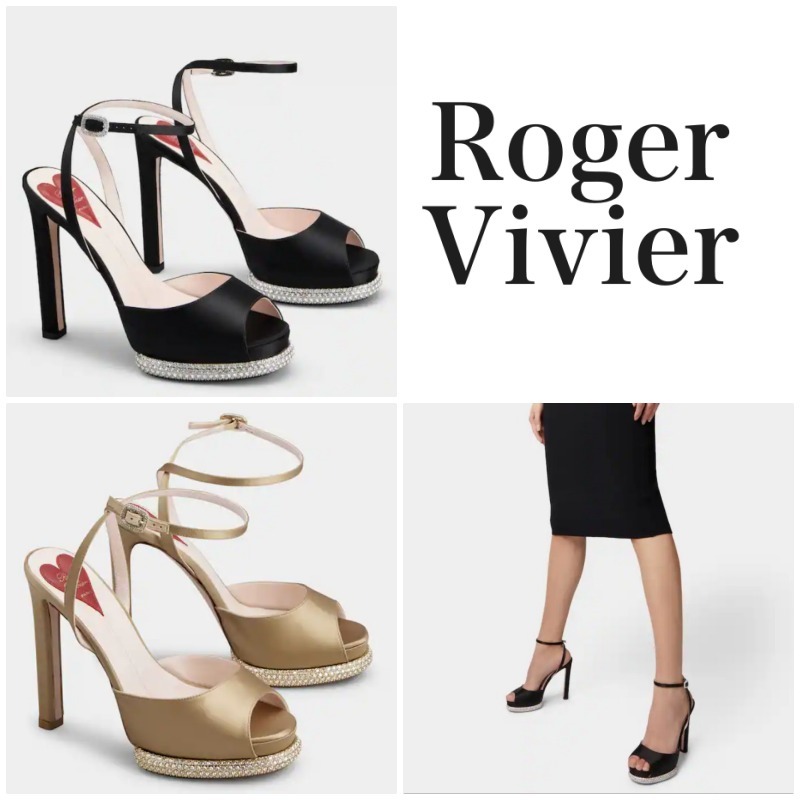 [Roger Vivier] Viv' Choc ストラス プラットフォーム サンダル