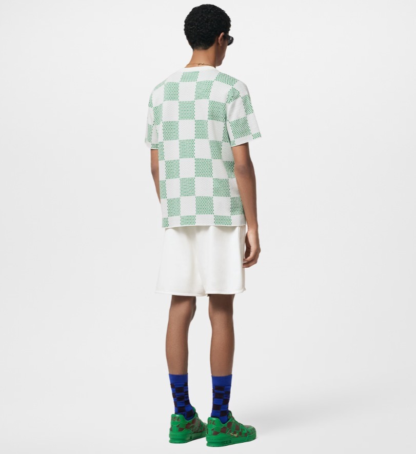 Louis Vuitton《ダミエニットクルーネックTシャツ》緑 DHL 直営