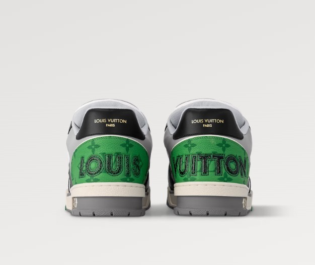 Louis Vuitton《LVトレイナー スニーカー》緑 レザー DHL 直営店