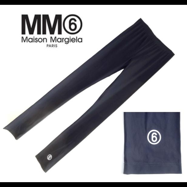 即発 Maison Margiela MM6 パンツ レギンス スパッツ XS 黒 ロゴ