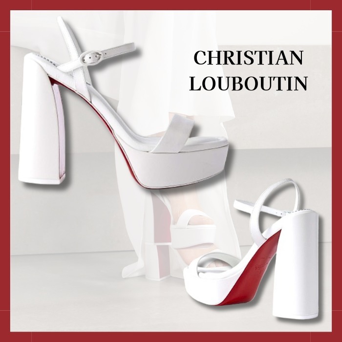 【CHRISTIAN LOUBOUTIN】MovidaJane130 ホワイトレザー サンダル