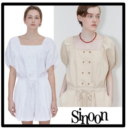 オールインワン・サロペット [SINOON] COTTON SOFT JUMPSUIT sinoon(シヌーン) オールインワン・サロペット(レディース