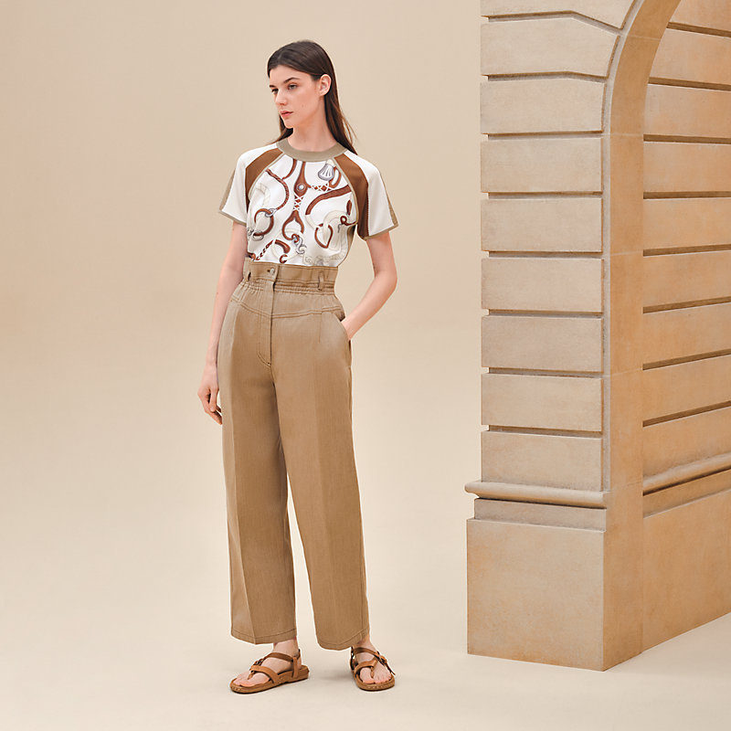 形がかわいいデニム♡】HERMES キャロットカットパンツ ボトムス