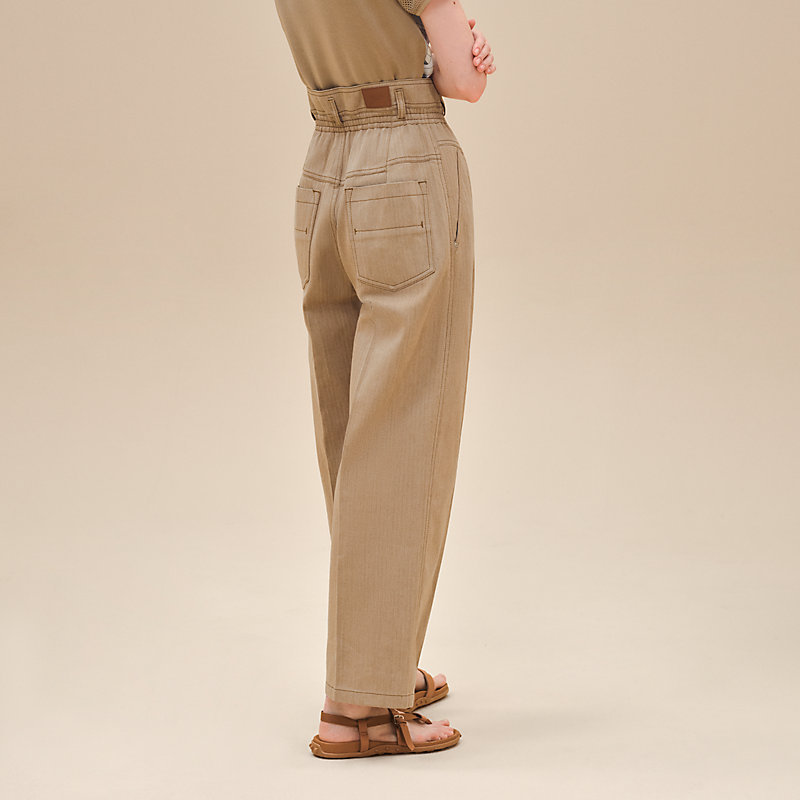 エルメス パンツ プリーツ キャロットパンツ コットン メンズ
