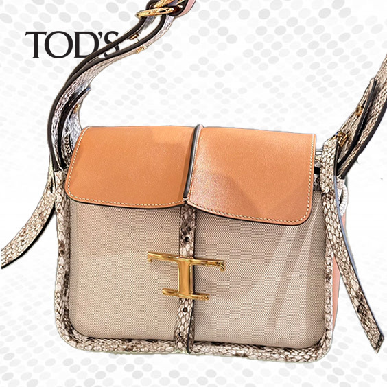 【関税込】TOD'S パイソン タイムレスショルダーバッグ