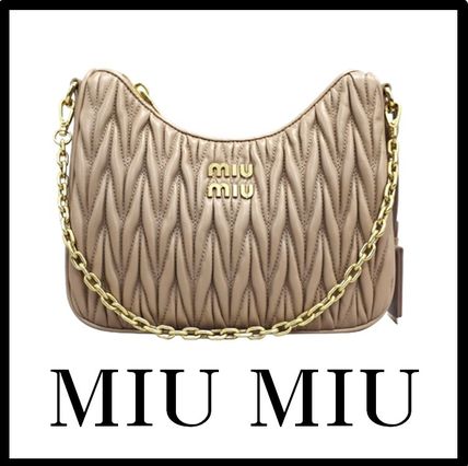 MIUMIUラムマトラッセ♪チェーンショルダー♪ラメブルー チェーン MiuMiu(ミュウミュウ) ショルダーバッグ・ポシェット