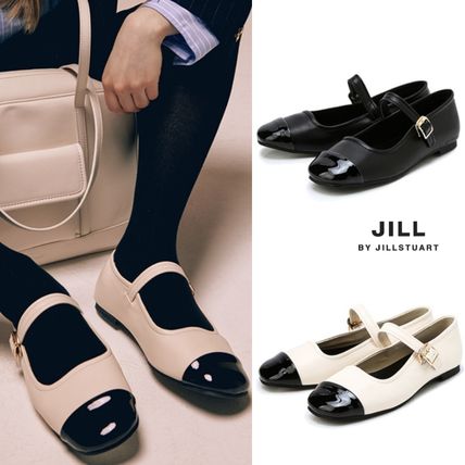 フラットシューズ JILLSTUART [MIKA] VELVET T STRAP FLAT SHOES BBH5548 ネイビー（紺）系 25cm JILLSTUART(ジルスチュアート) フラット