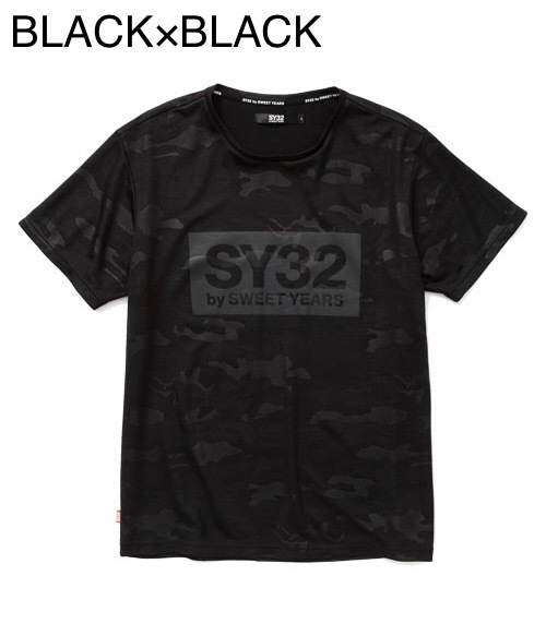 国内発送【SY32 by SWEETYEARS】エンボスカモBOXロゴ TEE ギフトに最適☆SY32 by SWEET YEARS EMBOSS CAMO BOX LOGO TEE