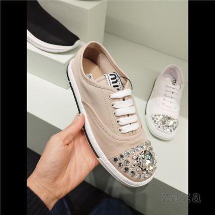 ベージュ系 MiuMiu(ミュウミュウ) スニーカー(レディース