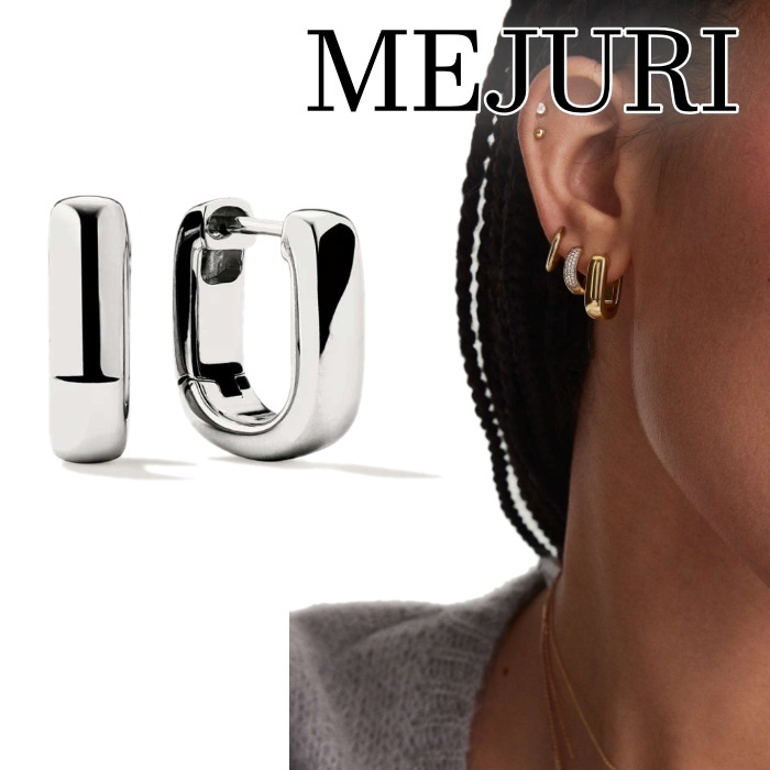 【オシャレ】MEJURI メジュリ Chunky Medium U Hoops ピアス