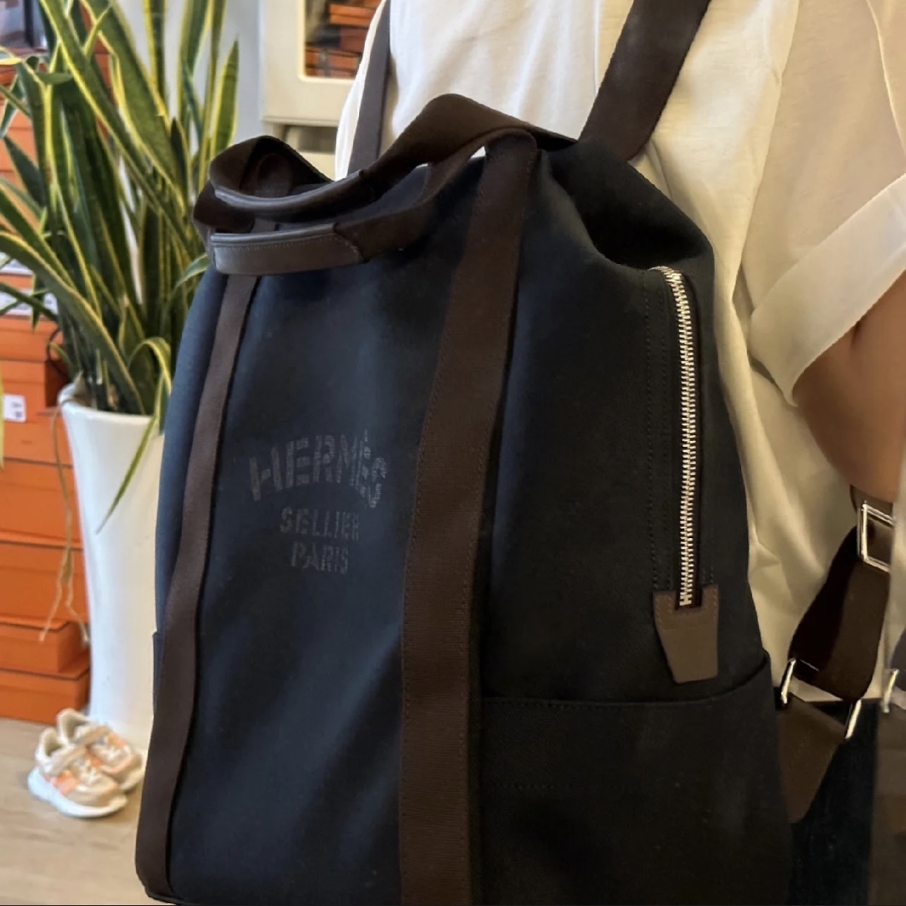 ☆バッグパックとトートの２Way☆HERMES バッグ 《グルーム》