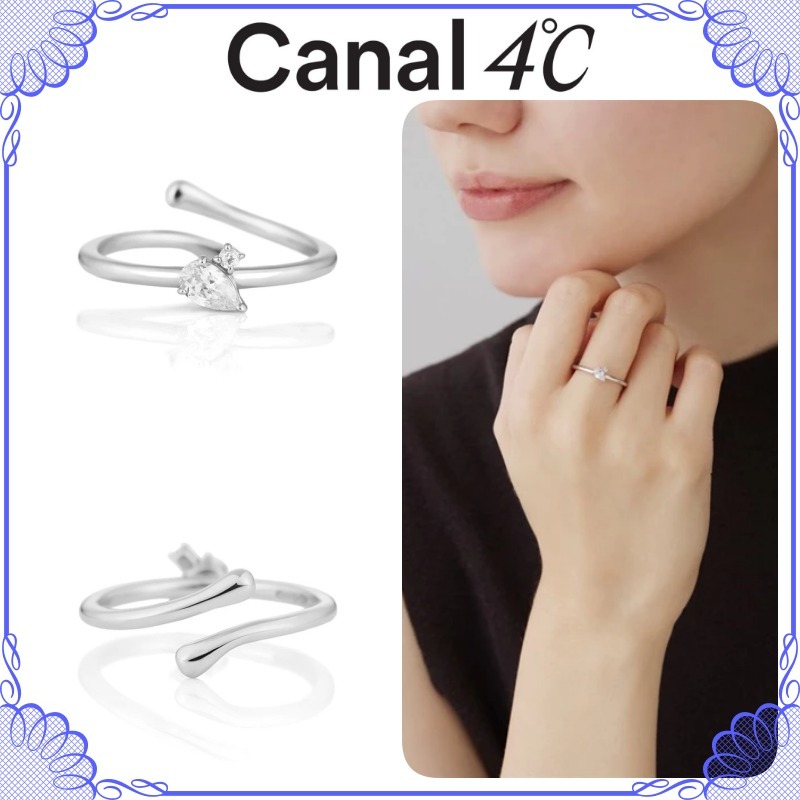 大人気!! Canal 4℃ シルバー ロジウム リング