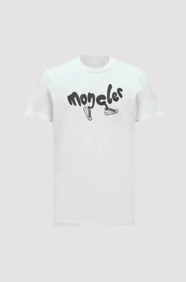 MONCLER2024春夏新作 ロゴプリント入り クルーネック半袖Tシャツ