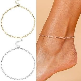 日本未発売【PAVOI】Paperclip chainアンクレット