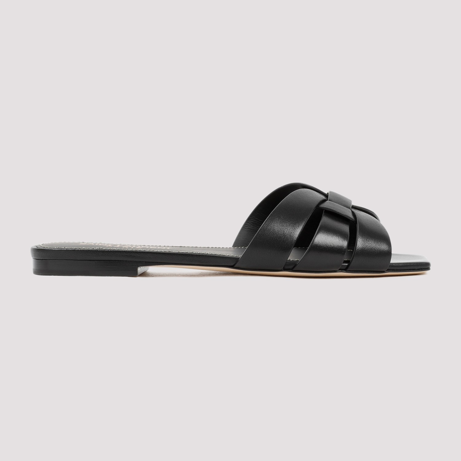サンダル・ミュール SAINT LAURENT LEATHER TRIBUTE FLATS