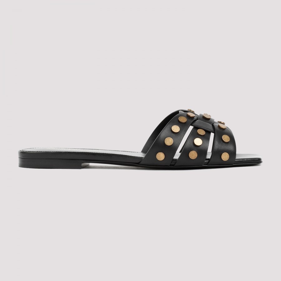 サンダル・ミュール SAINT LAURENT LEATHER TRIBUTE SANDALS