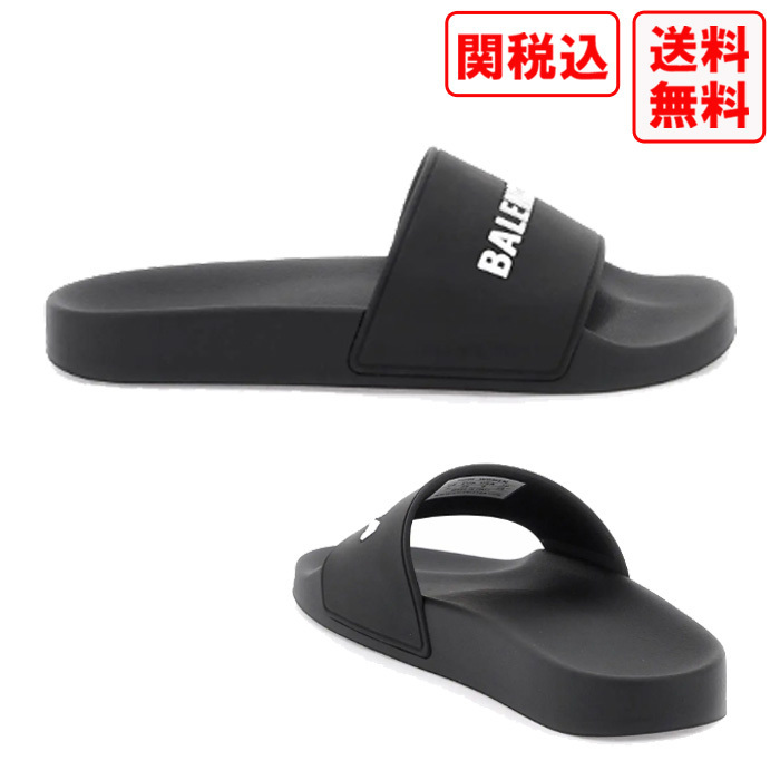 関税・送料込 BALENCIAGA Logo Pool サンダル