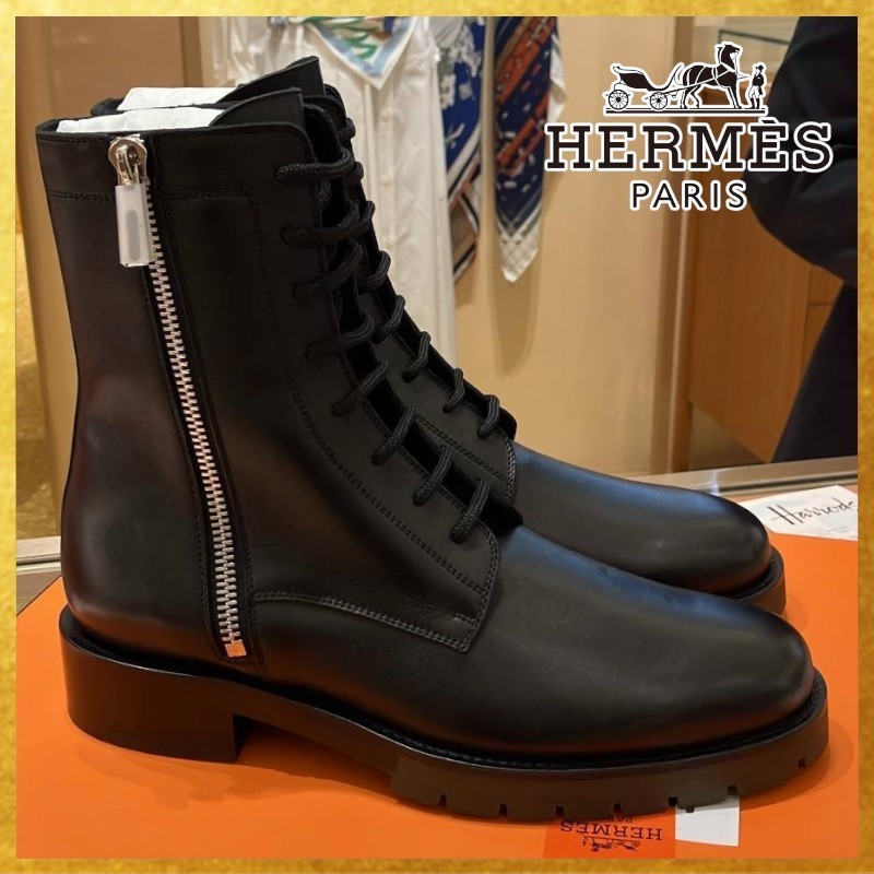 【スタイリッシュに☆】 HERMES《ユスタン》ショートブーツ