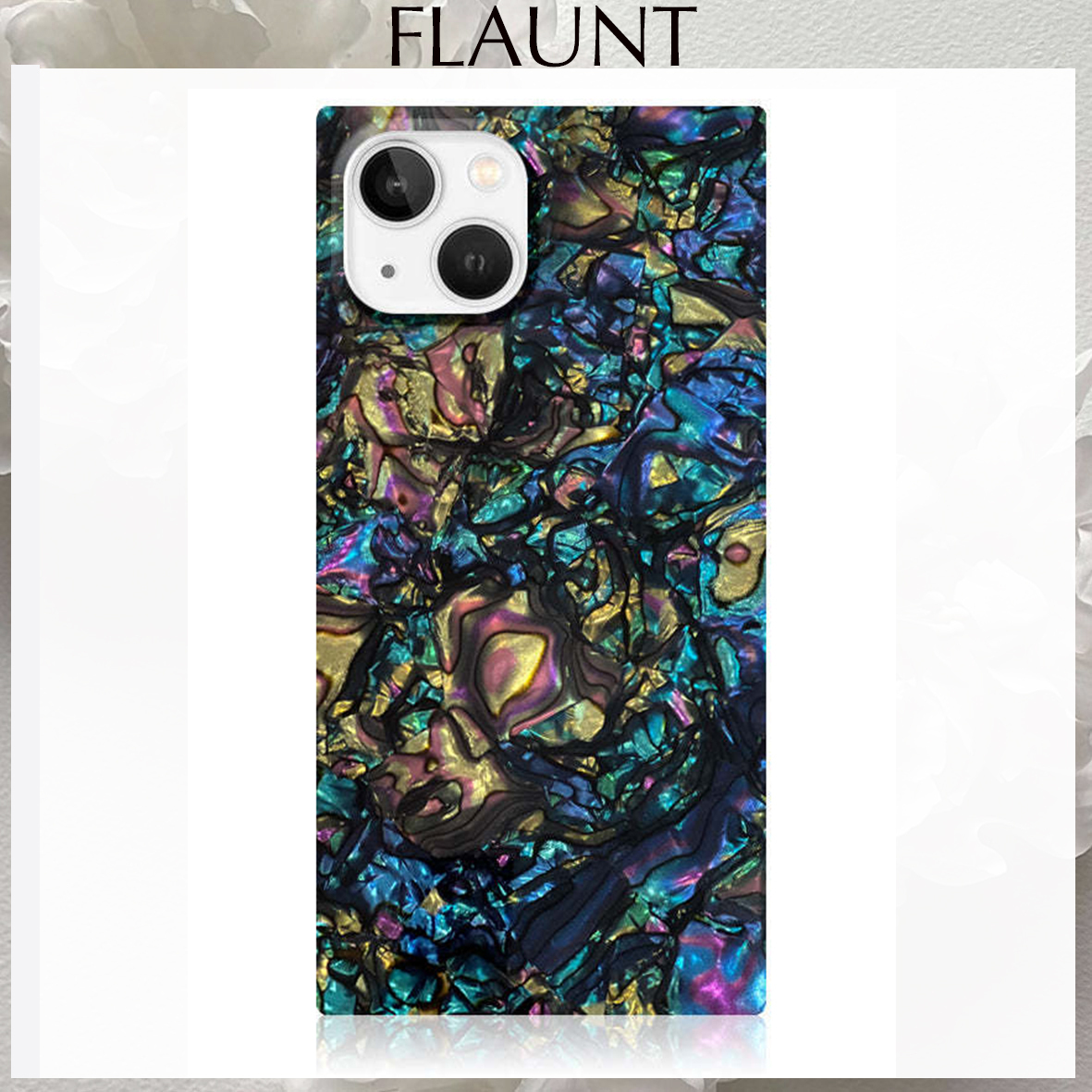 【FLAUNT】日本未入荷！スクエアiPHONEケース ブラックシェル★