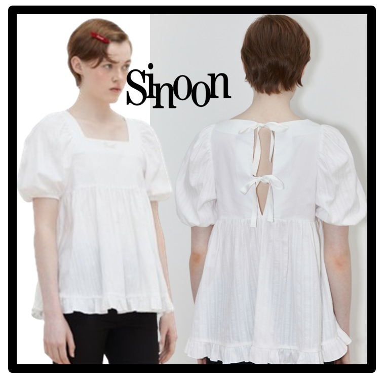 ★送料・関税込★sinoon★SQUARE-NECK PUFF BLOUSE★ブラウス★