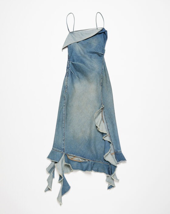 ACNE] RUFFLE STRAP DRESS ラッフルストラップ デニムドレス