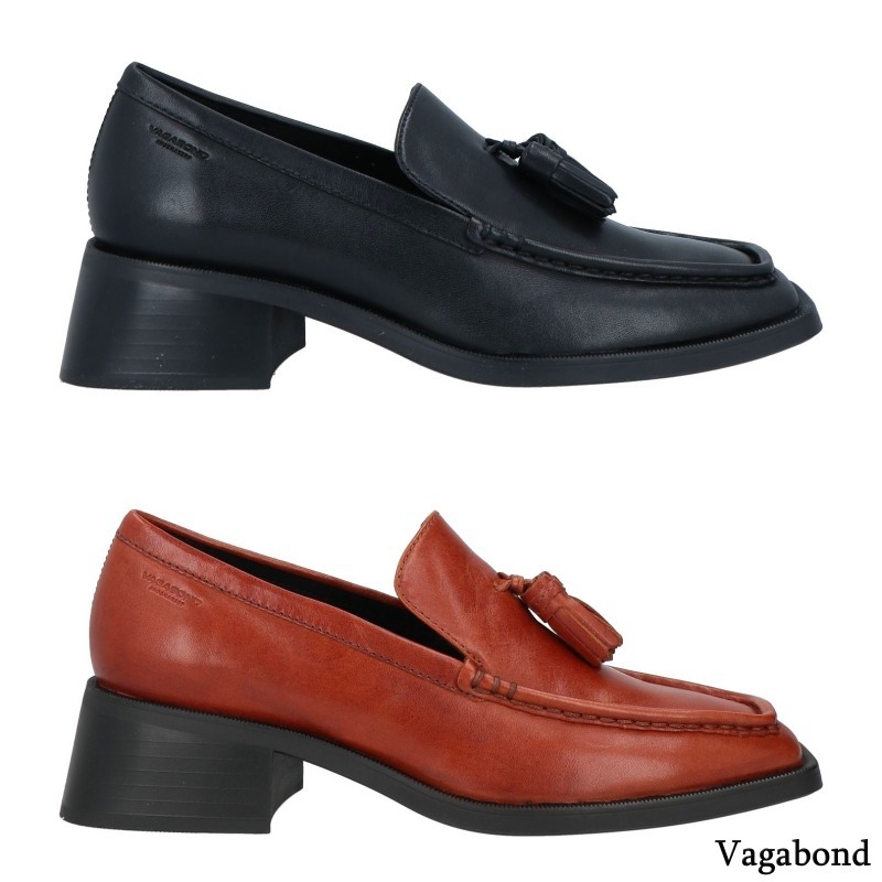 【VAGABOND SHOEMAKERS】レザー ブロックヒール ローファー