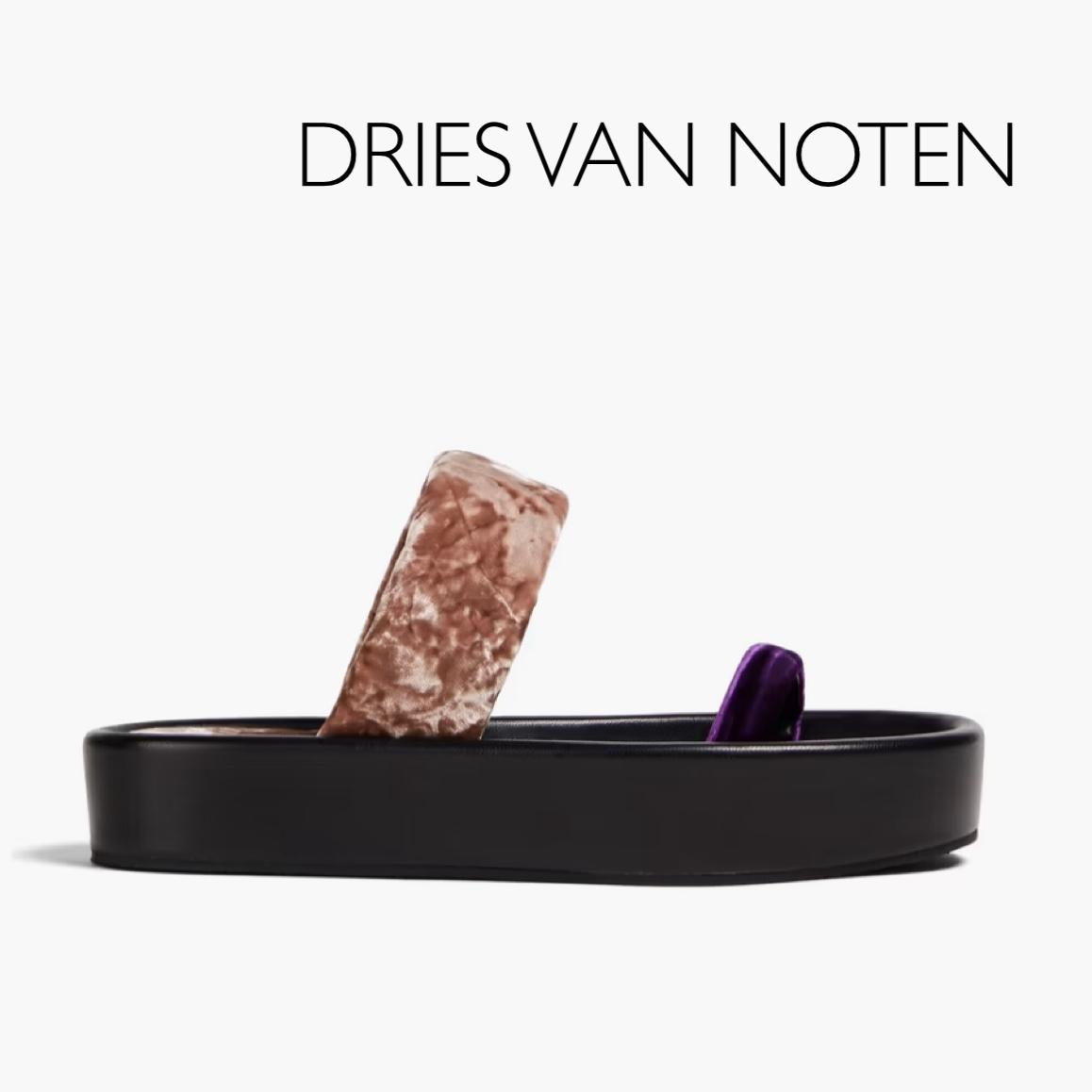 ベルベット★バイカラー★スライド★サンダル★ DRIES VAN NOTEN