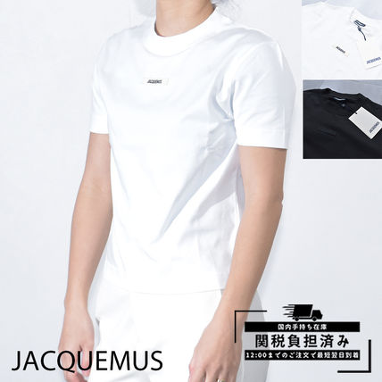 JACQUEMUS T-Shirts Crew Neck Plain Cotton Short Sleeves Logo T-Shirts