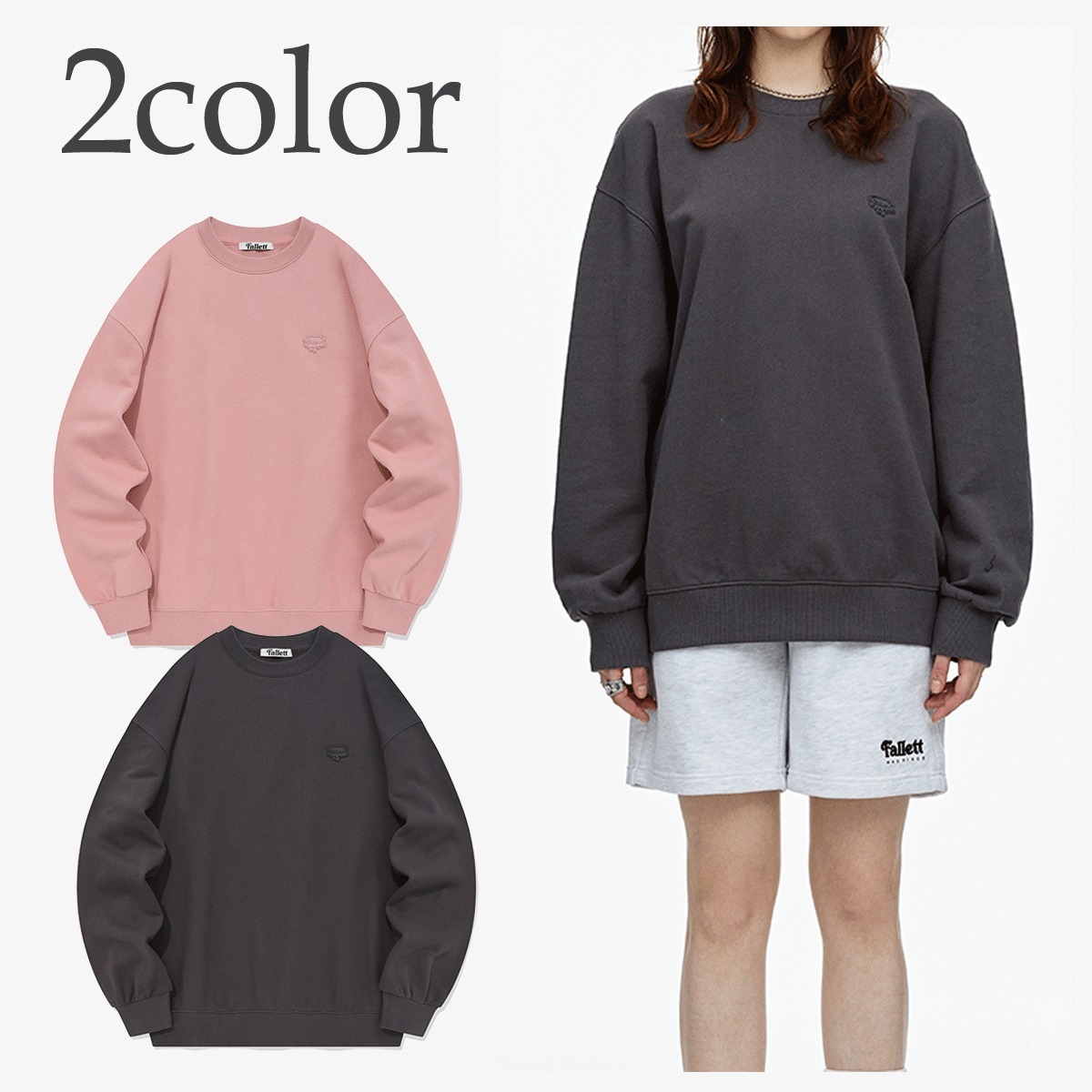 スウェット・トレーナー Fallett BRUSH LOGO SWEATSHIRT 4TR149