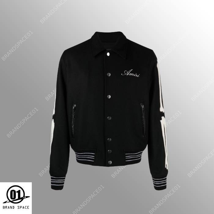 入手困難 AMIRI 24SS バーシティ ボーンズ ボンバー ジャケット