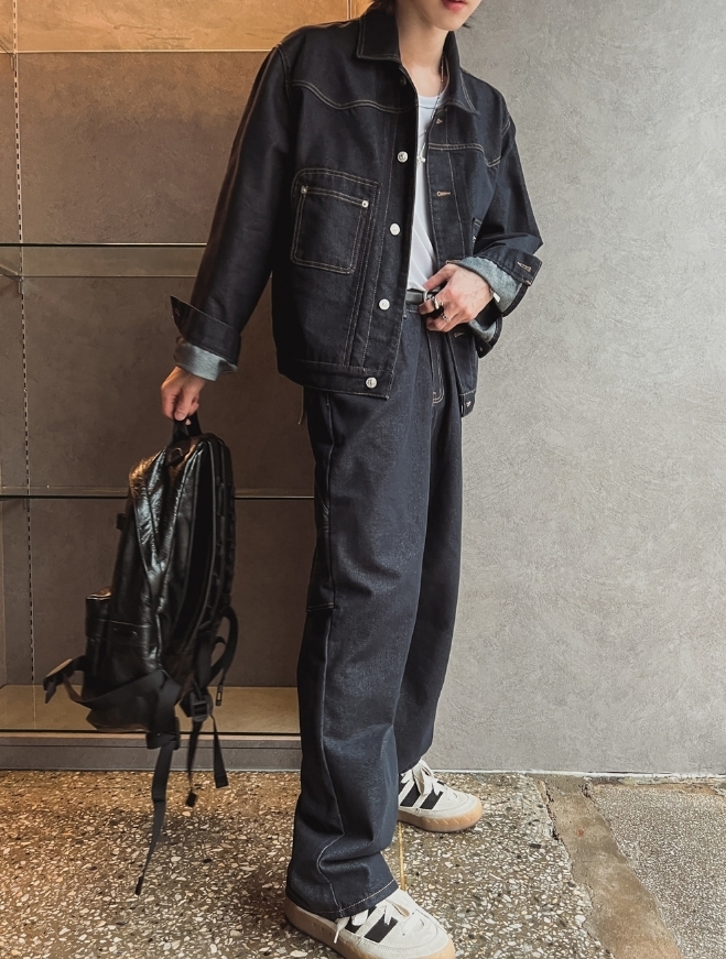 【2plan】Carlos carpender raw denim pants