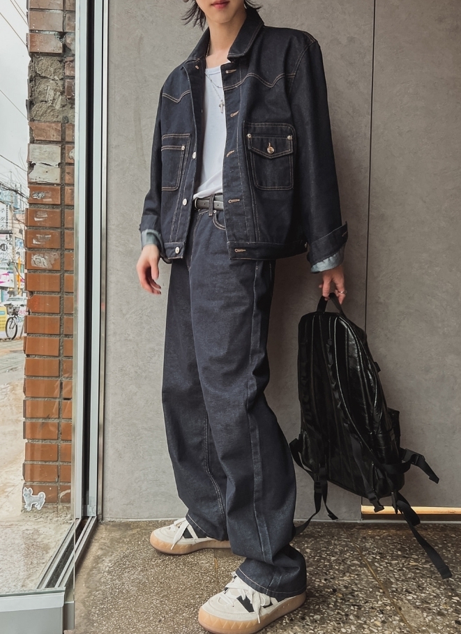 【2plan】Carlos carpender raw denim pants