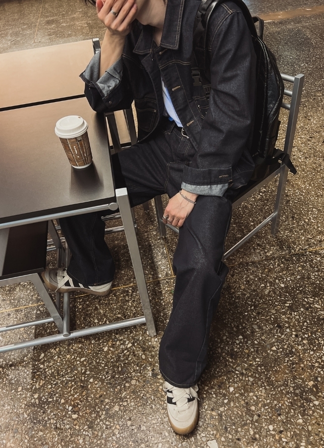 【2plan】Carlos carpender raw denim pants