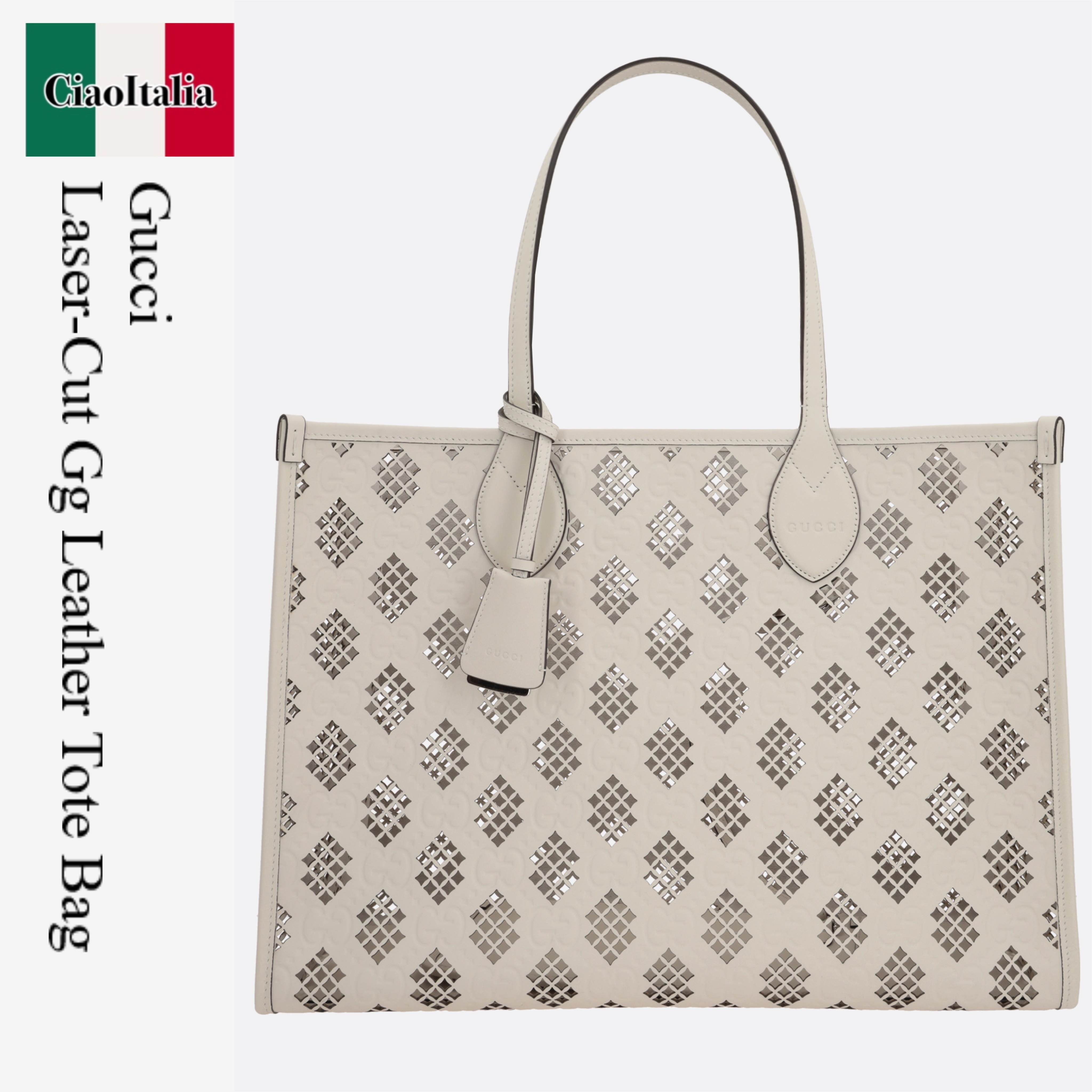 トートバッグ Gucci Laser-Cut Gg Leather Tote Bag