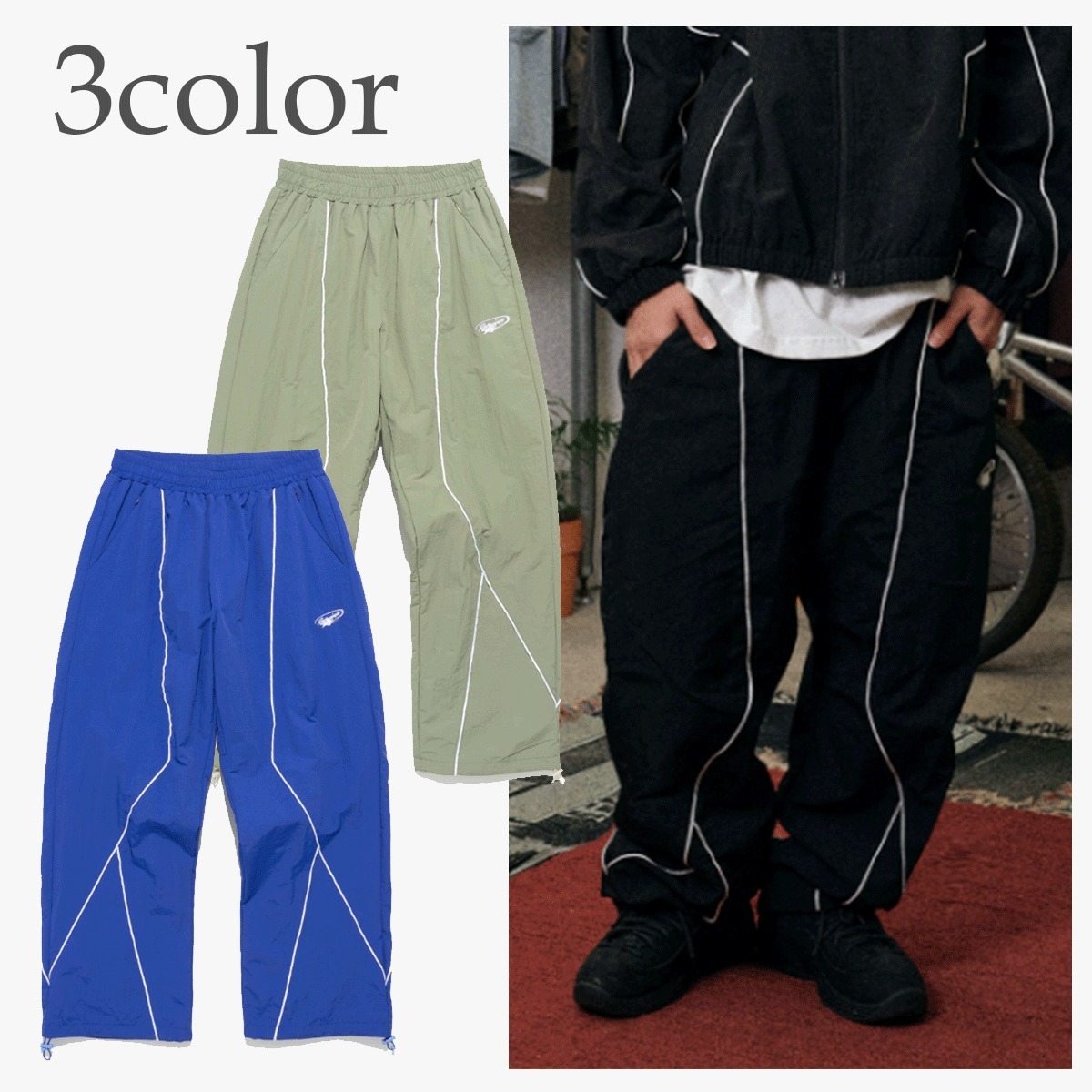 トラックパンツ・ジャージ RETRIEVER CLUB WHITE LINE NYLON PANTS 4XK451